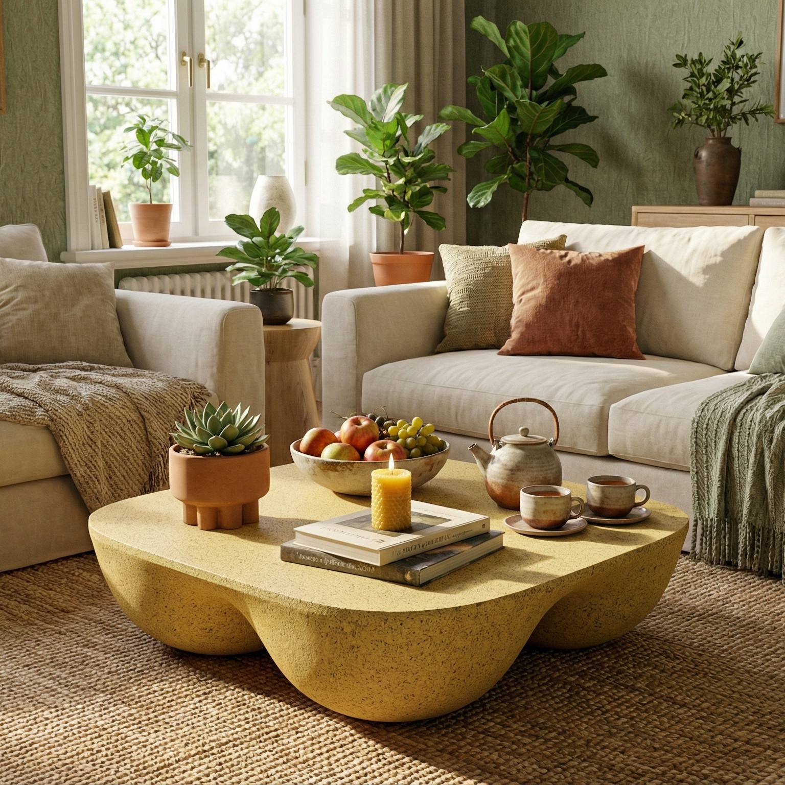 FUN Hafif Beton Orta Sehpa 